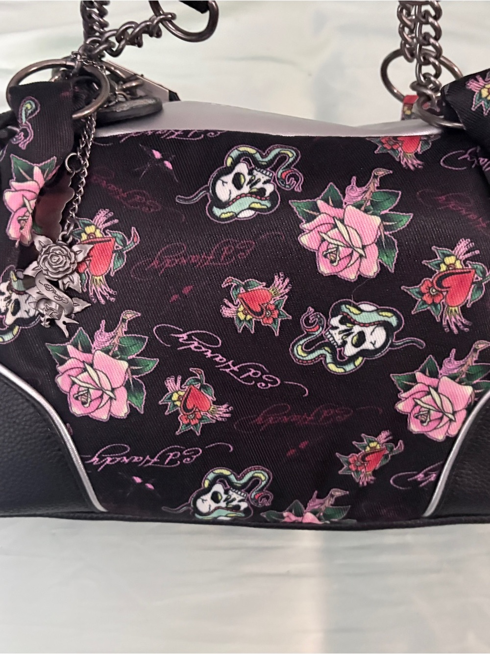 Ed hardy studded love shoulder bag - Picture 3 of 6